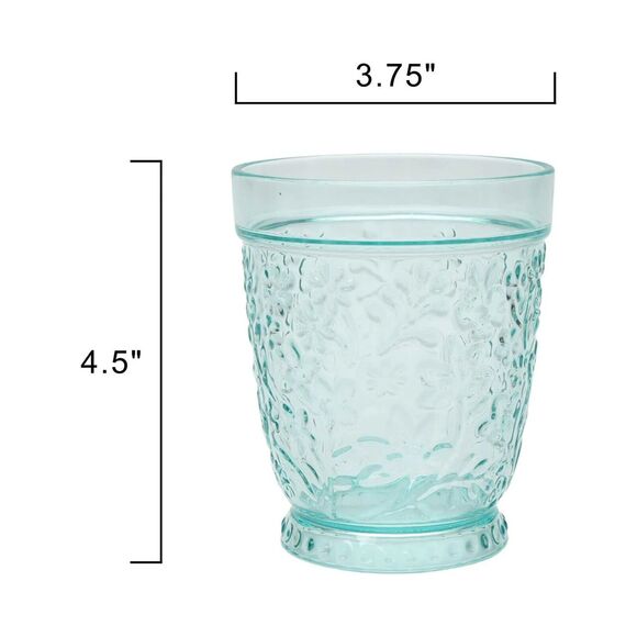 Pioneer Woman Floral Field 2-Pc Tritan Tumblers 16 Oz Aqua Blue 4.5 x 3.75-in - Picture 3 of 5